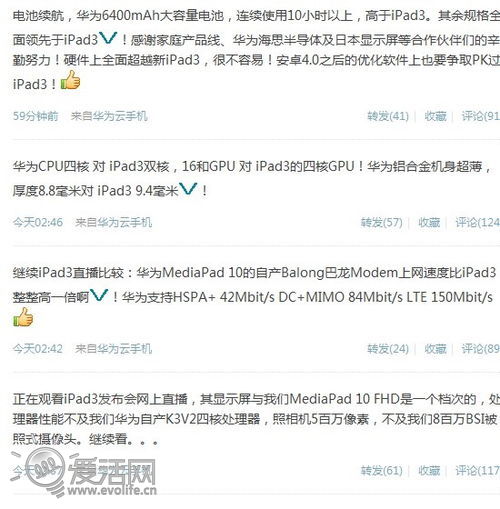 华为MediaPad 10 FHD完胜新iPad