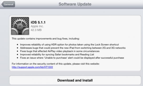 iOS 5.1.1升级补丁发布 修正多个漏洞