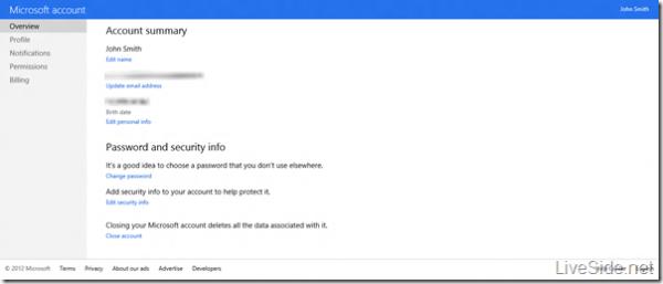 [图]新Metro风格的微软帐户网站曝光