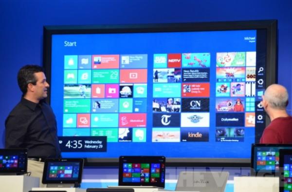 微软将销售82寸Windows 8平板电脑