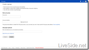 SkyDrive - Create a group