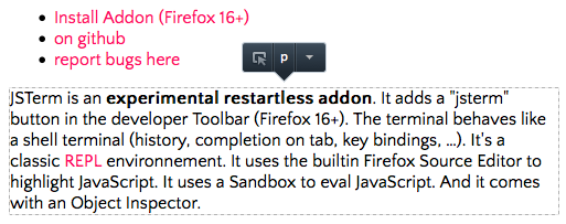 Firefox 17 开发者工具改进新的标记面板