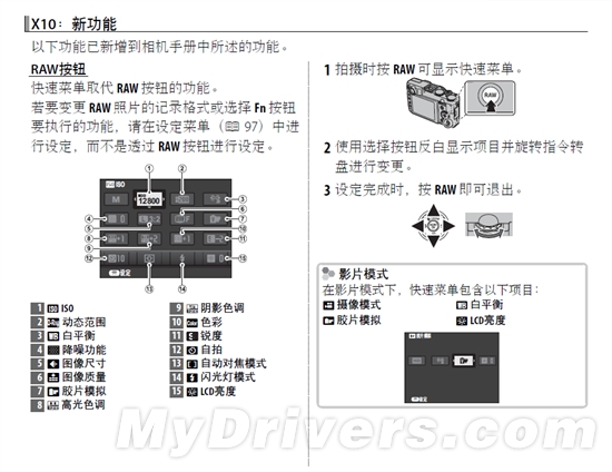 富士发布X10相机2.0版固件新增两项功能