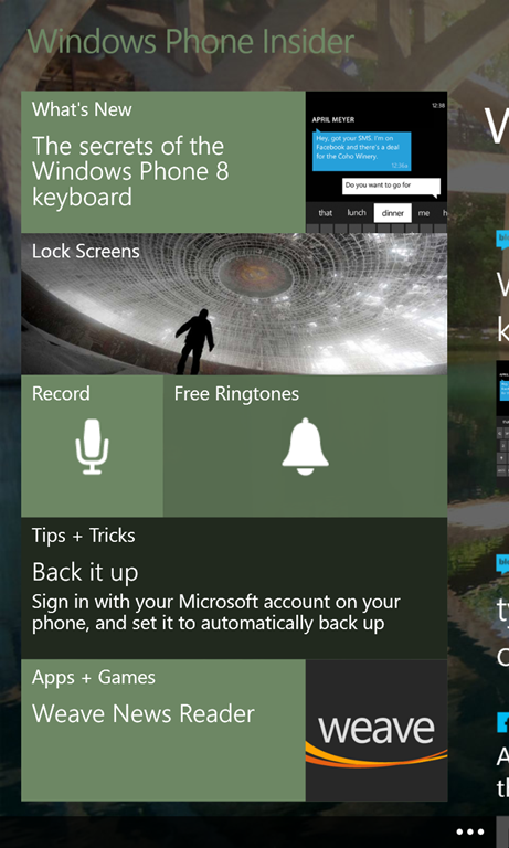  微软将推WP8平台Insider应用 提供最炫的铃声和壁纸