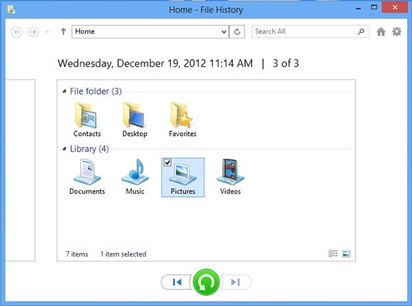 Win8 File History功能 将历史归档不再担心数据丢失