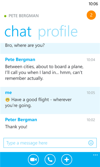 微软WP8平台预览版本Skype发布 不在线也可通话