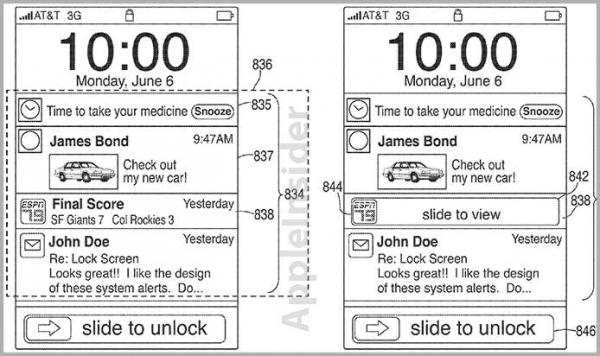 苹果再获iOS通知中心系统专利