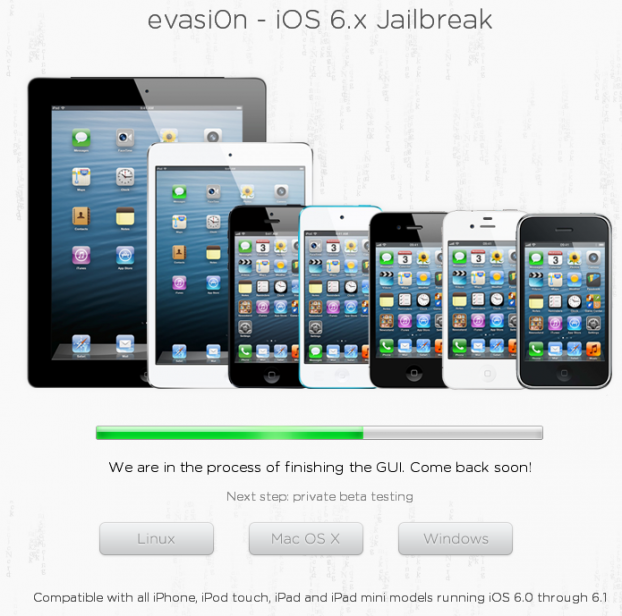 iOS6.1完美越狱官网上线 新越狱工具evasi0n周日释放