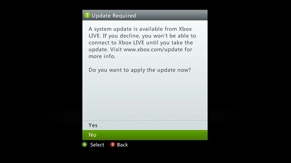 Xbox 360用户收到Dashboard升级通知
