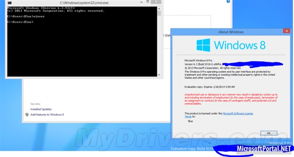 Win9截图首度曝光 内核6.3