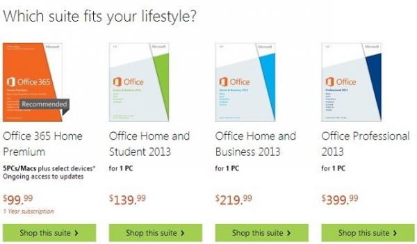 微软：Office 2013光盘版不是所有人都有哦