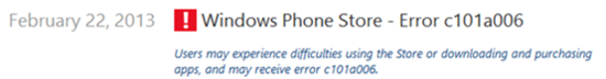 Windows Phone应用商店曝出大范围错误提示