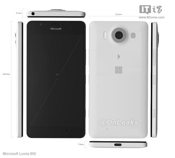 Lumia950机身设计图曝光