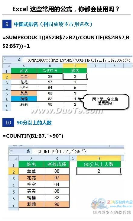 实用教程：Excel常用公式的使用方法