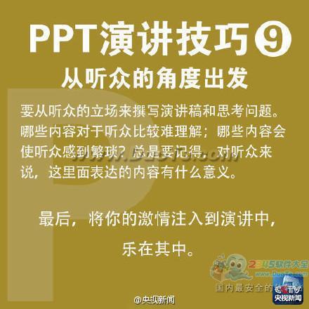 实用教程：9大PPT演讲实用技巧