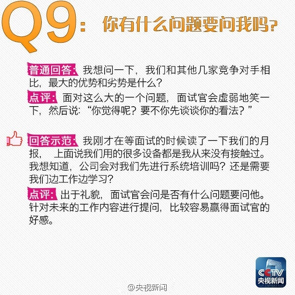 应届生面试技巧：面试常问的9个问题解答