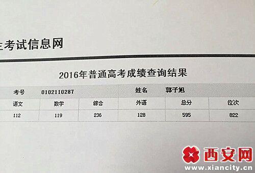 男生高考595分或无学可上 招办：爱哪投诉就哪去