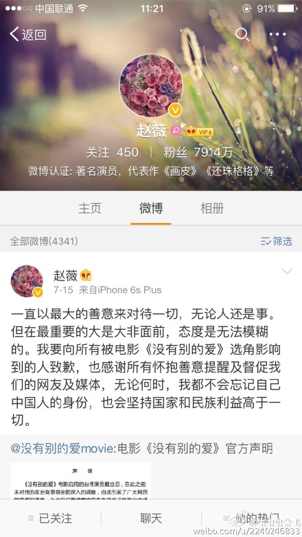 赵薇未受戴立忍台独水原希子反华事件影响 华丽出席威尼斯电影节【图】