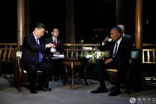g20峰会奥巴马会来杭州吗？习奥2人喝茶漫步【组图】