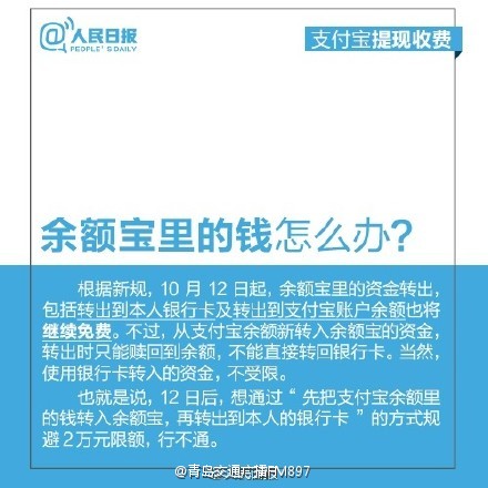 支付宝提现明天开始收费怎么办？巧用余额宝小妙招转账依然免费