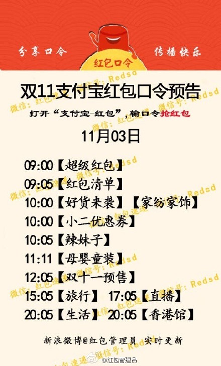 2016年11月3日支付宝红包口令分享_11.3支付宝红包口令汇总