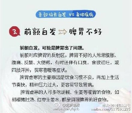 白发吃什么变黑发？为什么头发会变白？不同部位头发变白寓意身体哪里出了问题？