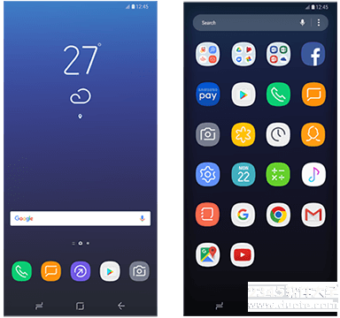 三星galaxy s8真机主屏幕曝光 简洁UI画面干净