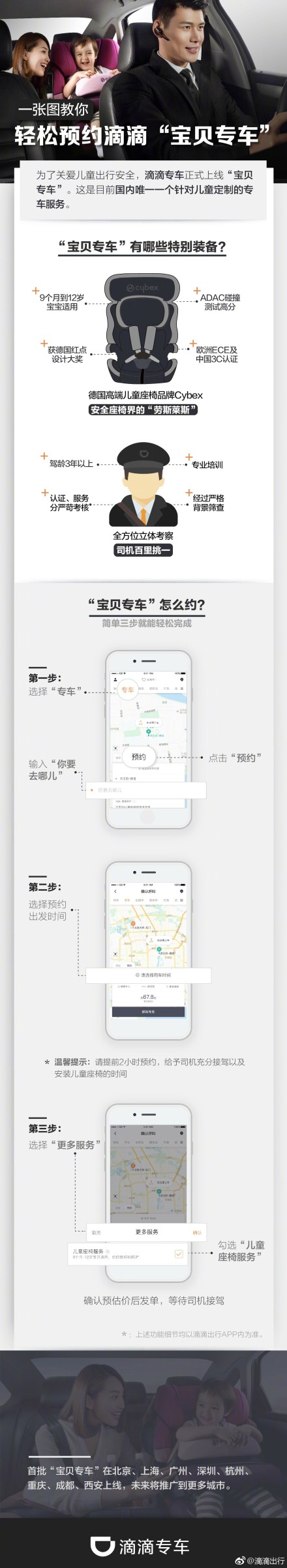 滴滴宝贝专车是什么？在哪些城市有？