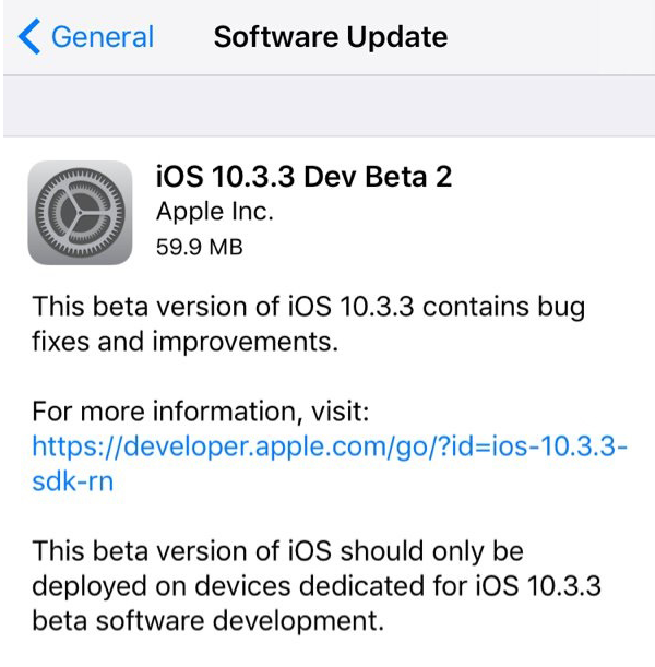 ios10.3.3beta2新特性有哪些？新功能及修复问题介绍