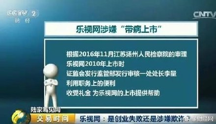 央视质问乐视创业失败还是涉嫌欺诈？乐视涉嫌报表作假