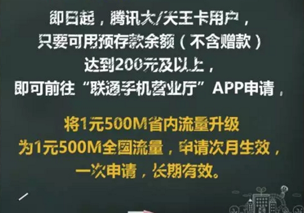 腾讯王卡怎么加1元500MB全国流量？附教程