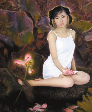 最大胆的中国艺木 女儿给画家父亲当裸模三点全露引争议图片