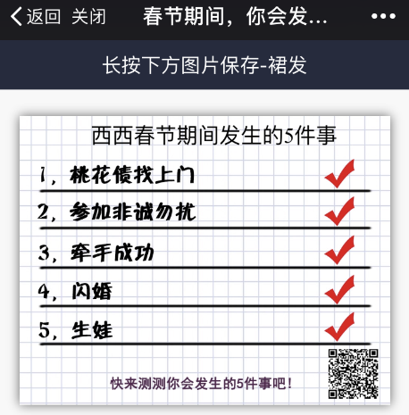 春节期间你会发生的5件事怎么测试?春节期间你会发生的五件大事测试入口地址