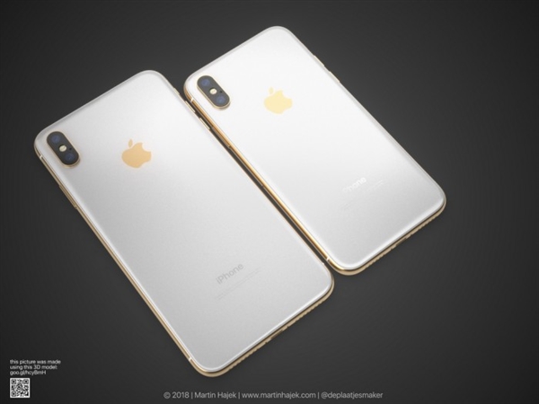 新iPhone X/X Plus金色版渲染图：黑金最有爱