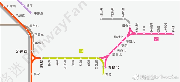 高清收藏!中国高铁线路全图最新版