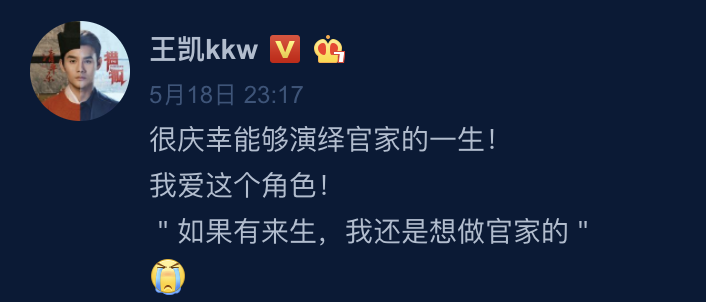 王凯我还是想做官家的是什么意思？王凯发文告别宋仁宗