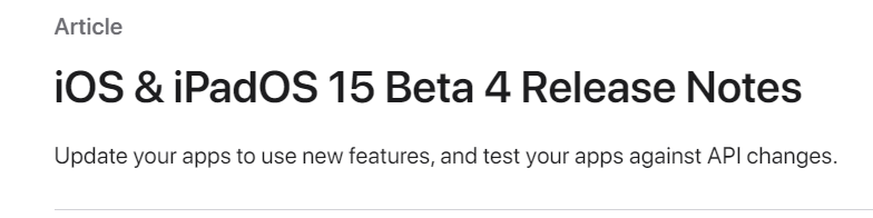 ios15beta4更新了什么？ios15beta4值得更新吗？ios15beta4更新介绍