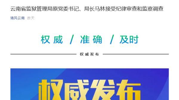 云南省原局长马林被查 马林简历个人资料