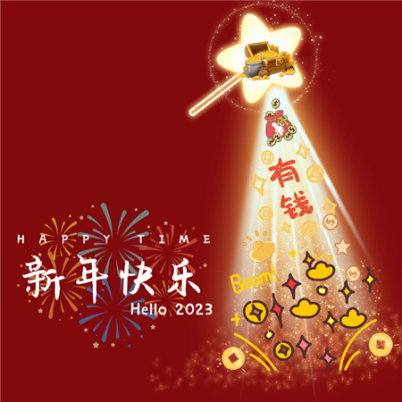 2023新年快乐兔年微信背景图 	新年快乐照片2022