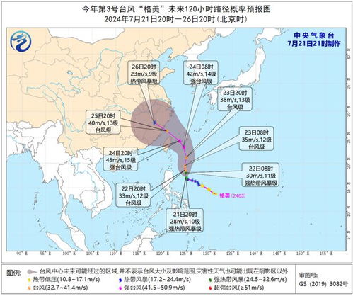 台风格美最新消息_台风“格美”最新位置：北纬19.2度， 东经125.2度，中心附近最大风力13级