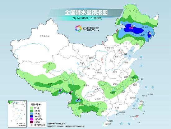 东北大部地区雨势强劲_今明两天东北大部地区雨势强劲