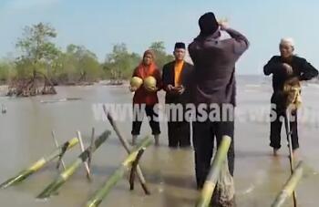 马来西亚巫师王海滩做法视频：保护国土不受外来势力侵犯