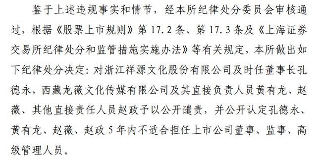 上交所对赵薇处分：5年内不适合担任上市公司董监高