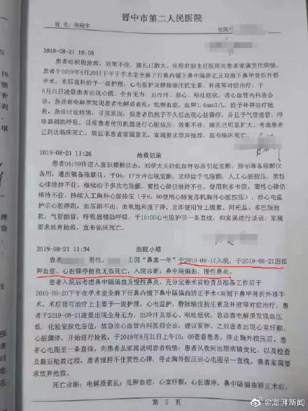 山西一博士手术后死亡怎么回事?尸检最新结果手术风险评估表曝光