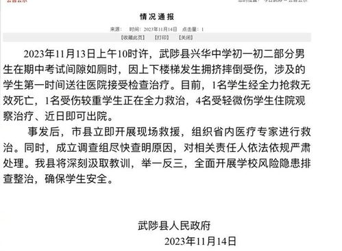 官方通报河南一中学发生踩踏事件_河南焦作一中学发生踩踏事件有伤亡？当地：网传伤亡数字不实。