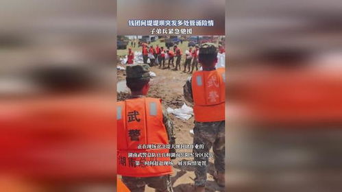 突发管涌险情子弟兵紧急驰援_湖南华容县钱团间堤堤坝发生多处管涌险情，子弟兵紧急驰援