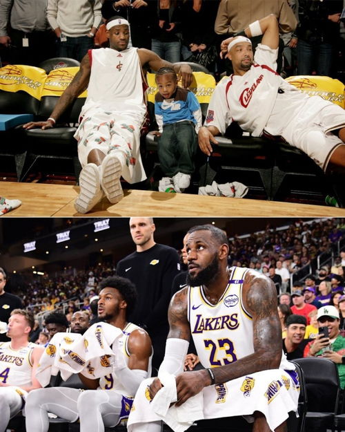 NBA历史首次父子同台_????历史首次父子同台瞬间！詹姆斯布朗尼揭幕战并肩作战！