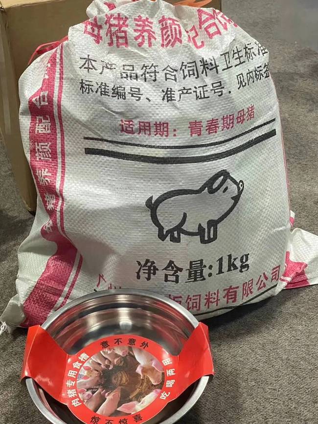 宁静给节目组送猪饲料