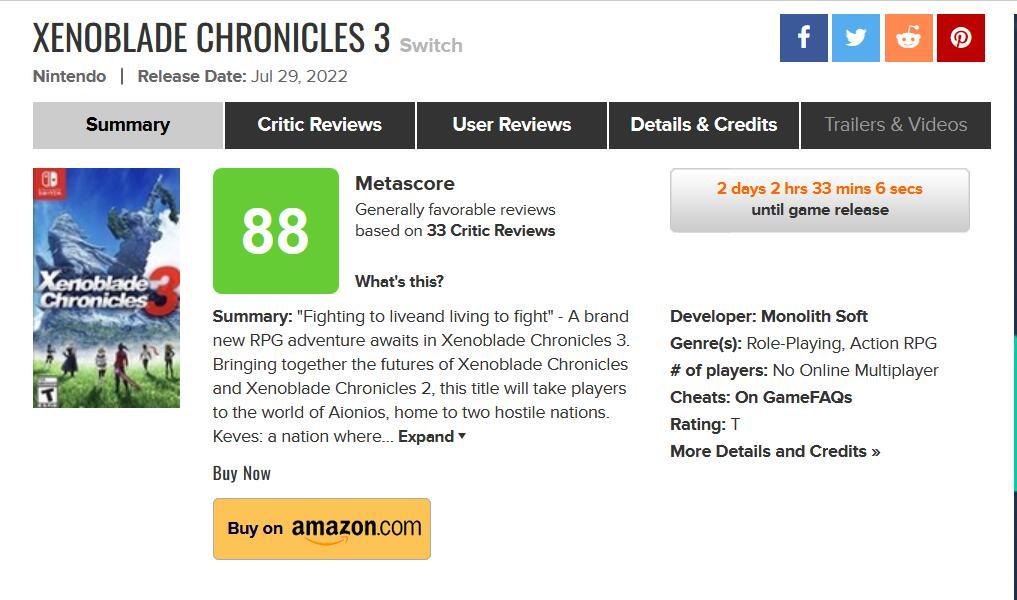 《异度神剑3》MC媒体评分 《异度神剑3》在线下载 《异度神剑3》攻略