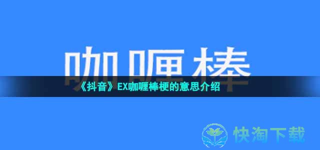 《抖音》EX咖喱棒梗的意思介绍